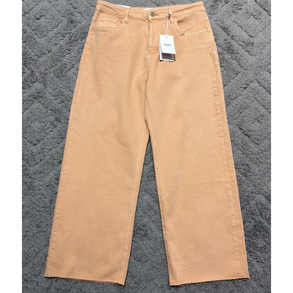Vervet Blue Olivia Wide Leg Stretch Sand Storm Women's Jeans Denim Size 31